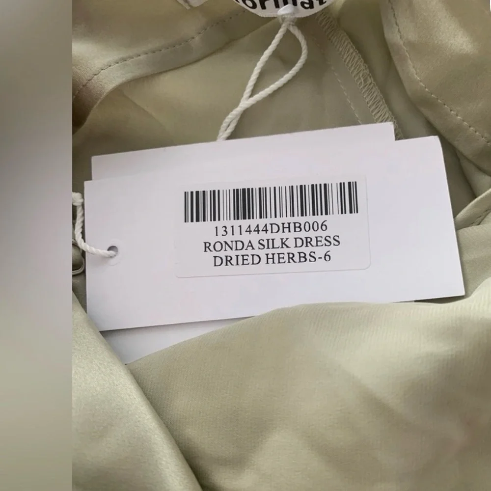 Reformation Sage Green Off-Shoulder Satin Maxi Dress